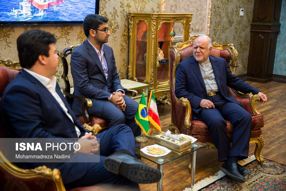 دیدار وزای نفت ایران و برزیل/ تصاویر