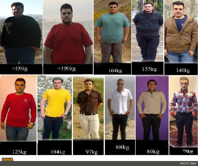 کاهش وزن 117 کیلوگرمی جوان سنندجی/عکس