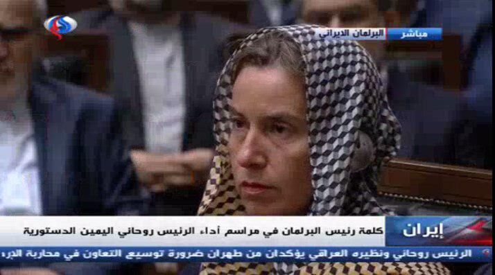 موگرینی در مراسم تحلیف /عکس