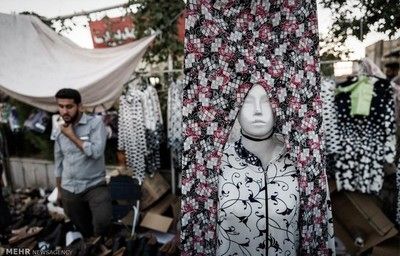 بازار شلوغ افغان ها در مشهد/تصاویر