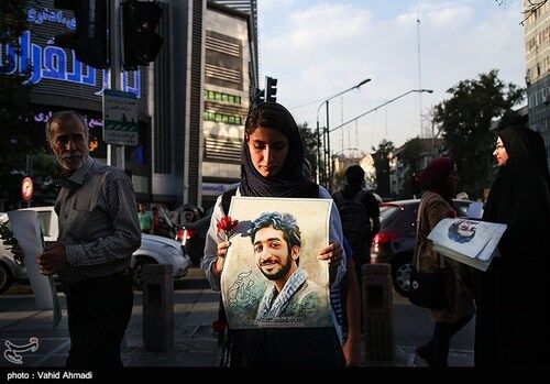 مراسم استقبال از شهید حججی در تهران/عکس