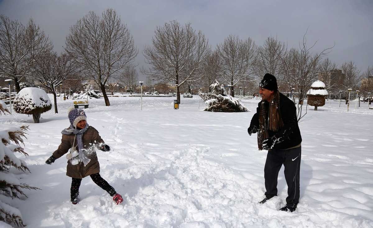 بارش شدید برف در بجنورد‎/تصاویر 
