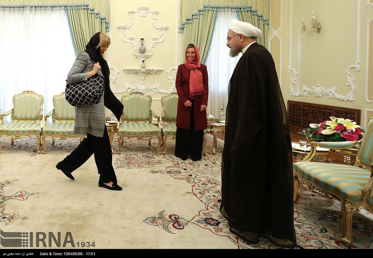 موگرینی و روحانی در قاب تصاویر