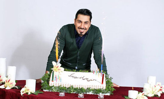 کیک تولد احسان خواجه امیری/عکس