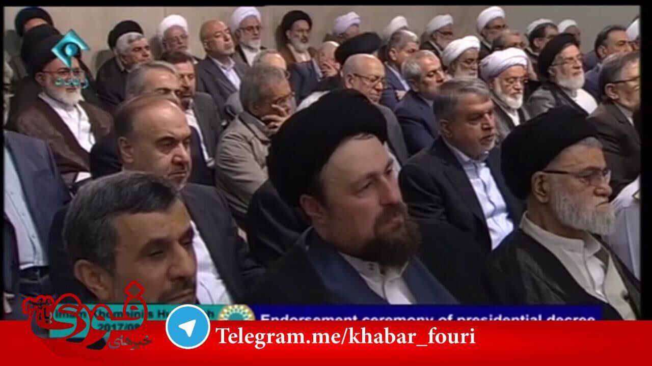 احمدی‌نژاد کنار سیدحسن خمینی نشست/عکس