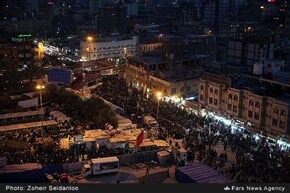 غروب و شب اربعین حسینی در کربلا