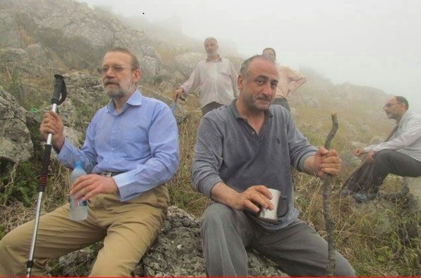 کوهنوردی علی لاریجانی /عکس