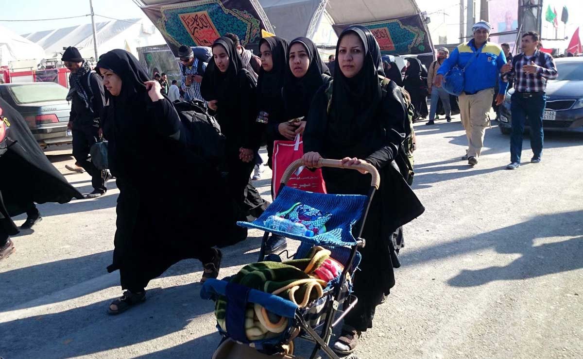 تصاویر زائران اربعین در مرز شلمچه