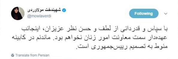 مولاوردی:در کابینه بعدی حضور ندارم