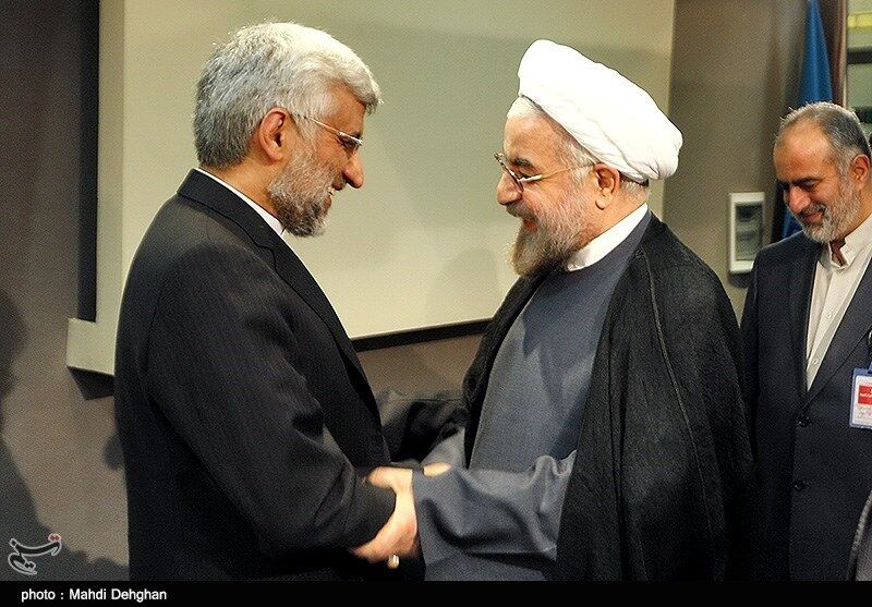 احوالپرسی روحانی و جلیلی /عکس