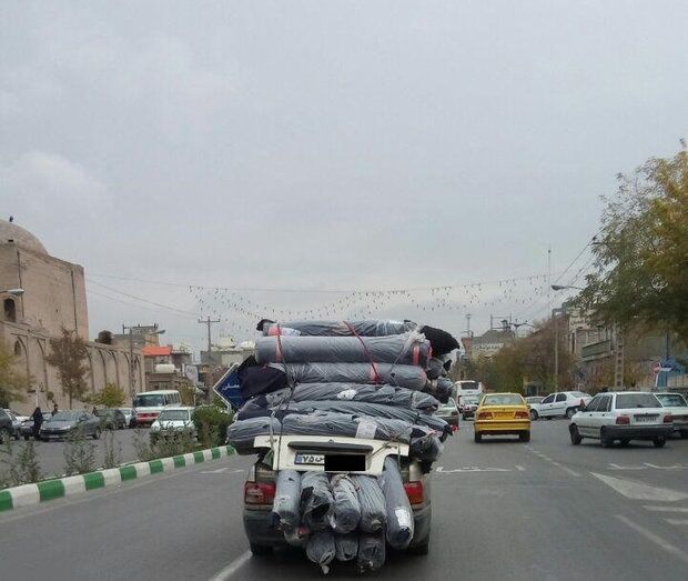 نوعی‌عجیب از بارکشی باپراید!/عکس