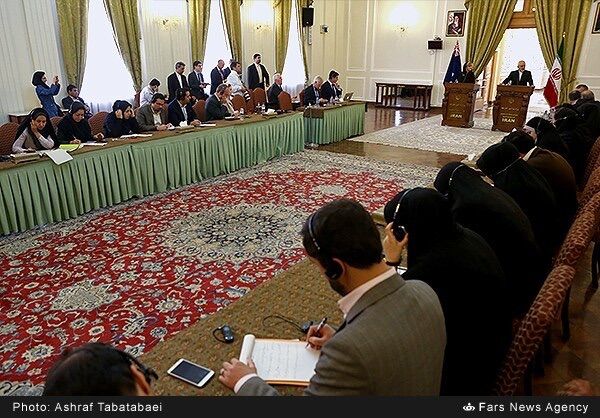 نشست‎خبری‎وزرای‎خارجه ‎ایران و استرالیا