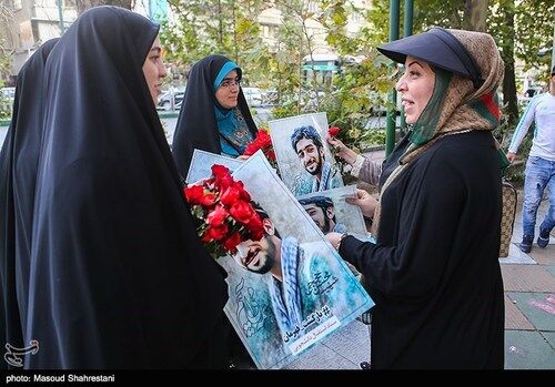 مراسم استقبال از شهید حججی در تهران/عکس