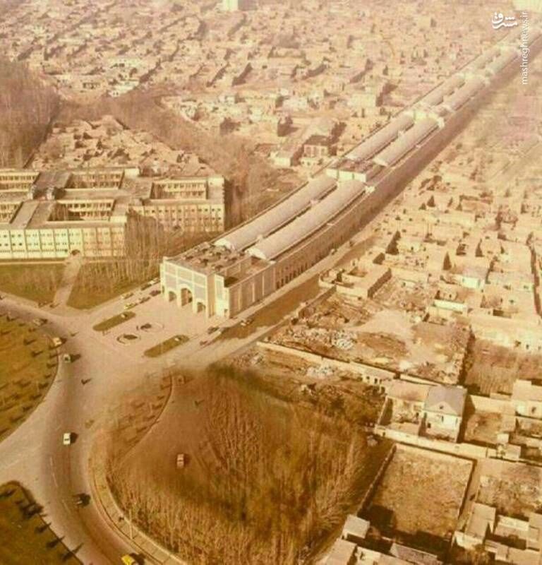 تصویرهوایی ازبازاررضای مشهددردهه۵۰/عکس