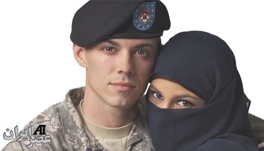 تبلیغ جنجالی،زن مسلمان و سرباز آمریکایی