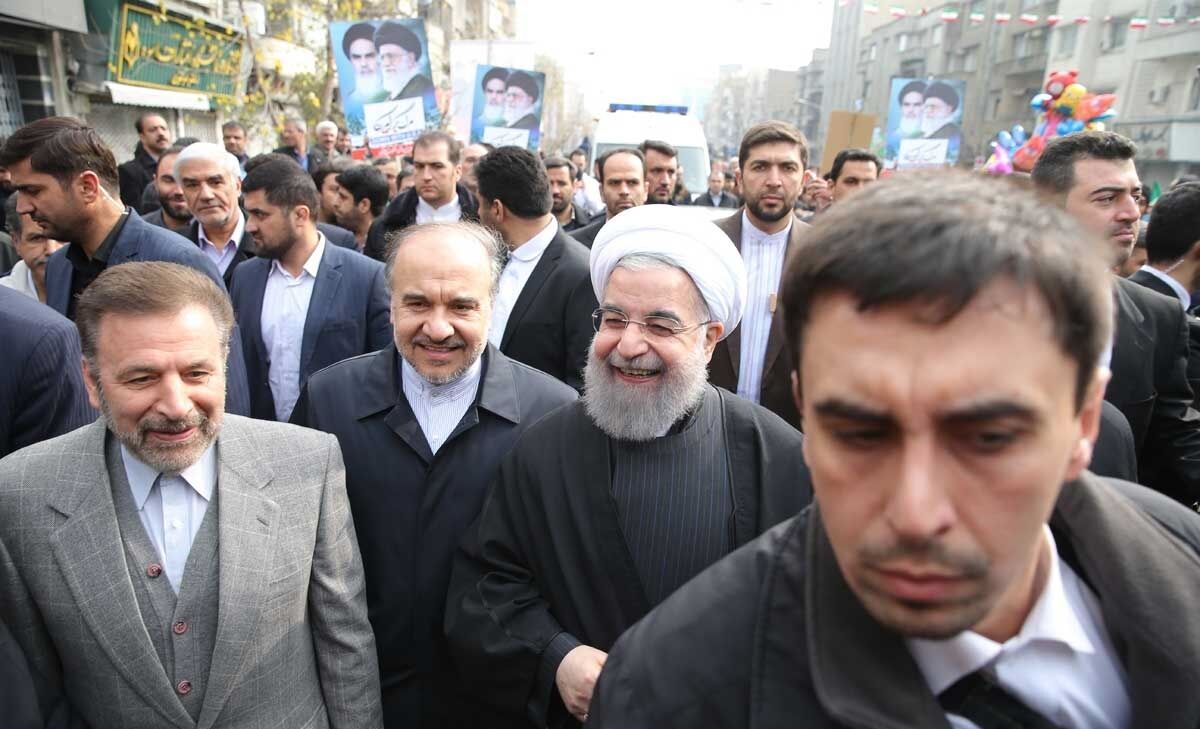 حضور هیات دولت در راهپیمایی/تصاویر