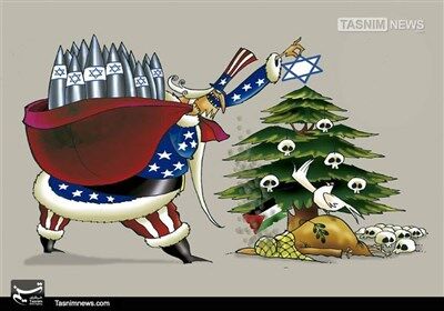هدیه آمریکا در‌ سال جدید میلادی!!!/کاریکاتور