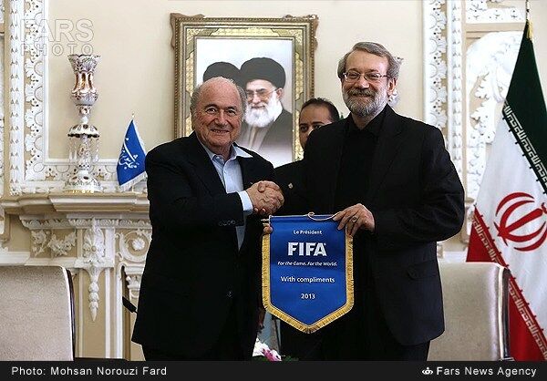 بلاتر با علی لاریجانی دیدار کرد