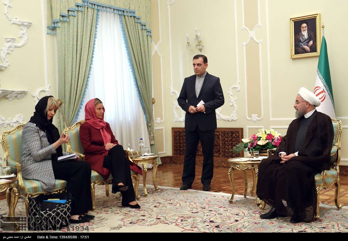 موگرینی و روحانی در قاب تصاویر