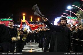 غروب و شب اربعین حسینی در کربلا