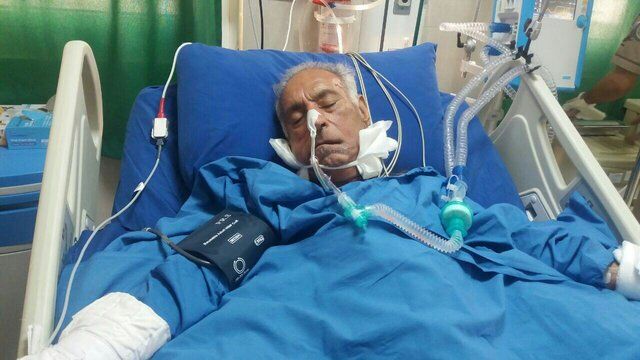 هنرمند سینما در بستر بیماری/ عکس