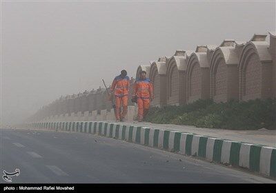 تصاویری از گرد و خاک در قم