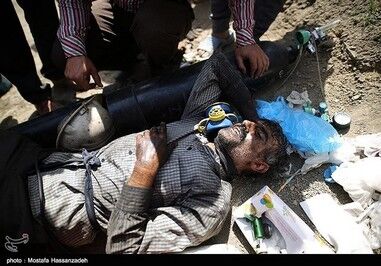گزارش تصویری از حواشی حادثه معدن