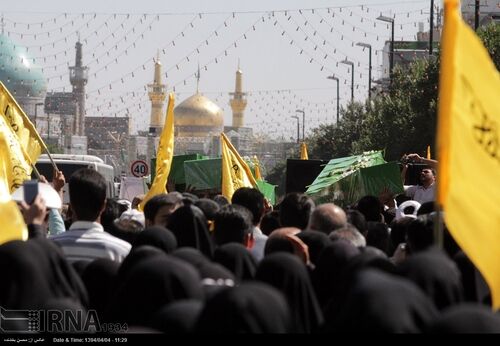 تشییع 5شهید جنگ سوریه در مشهد/تصاویر