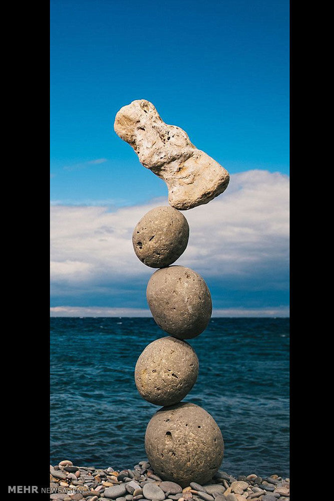 هنرنمایی با سنگ و طبیعت /تصاویر